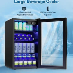 120 Can Beverage Refrigerator with Glass Door