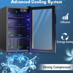 120 Can Beverage Refrigerator with Glass Door