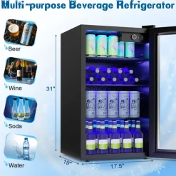 120 Can Beverage Refrigerator with Glass Door