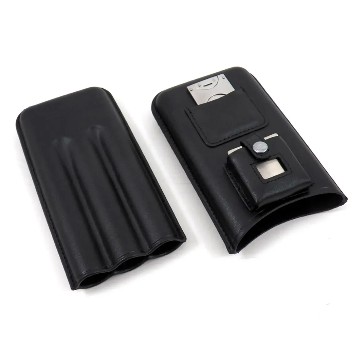 3 Cigar Holder with Cutter and Lighter