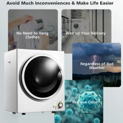 1.5 Cu. Ft. Compact Electric Clothes Dryer