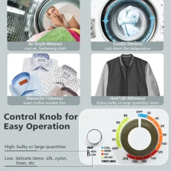 1.5 Cu. Ft. Compact Electric Clothes Dryer