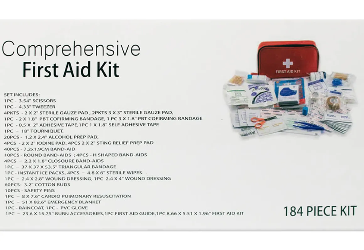 184 Piece First Aid Kit