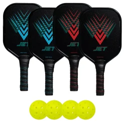 4 Player Aluminum Paddle Pickleball Set