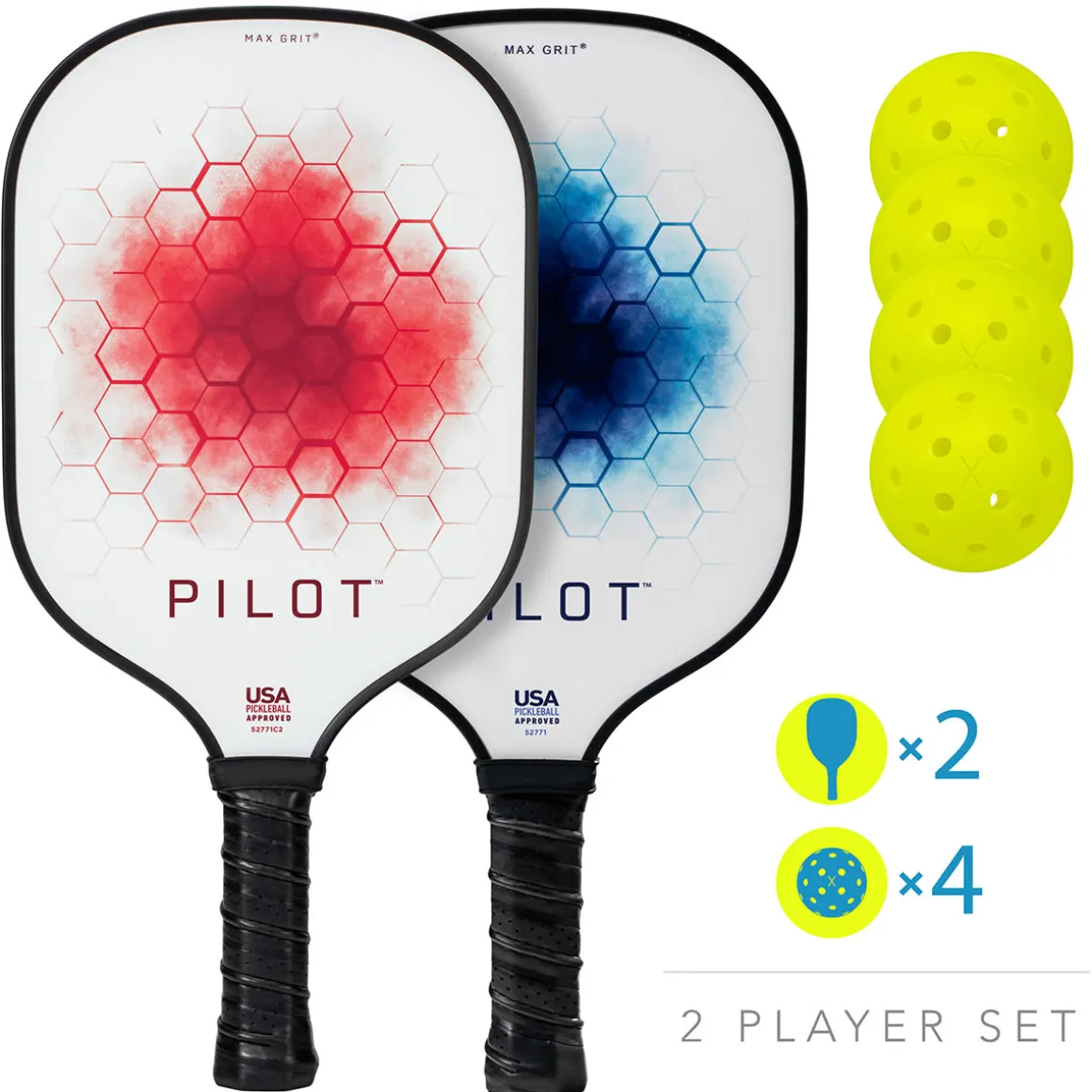 2 Player Paddle and Pickle Ball Set