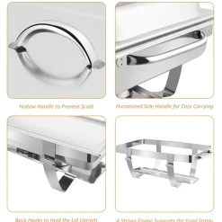 9 Qt Stainless Steel Chafing Dish (Set of 2)