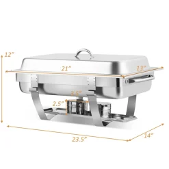 9 Qt Stainless Steel Chafing Dish (Set of 2)