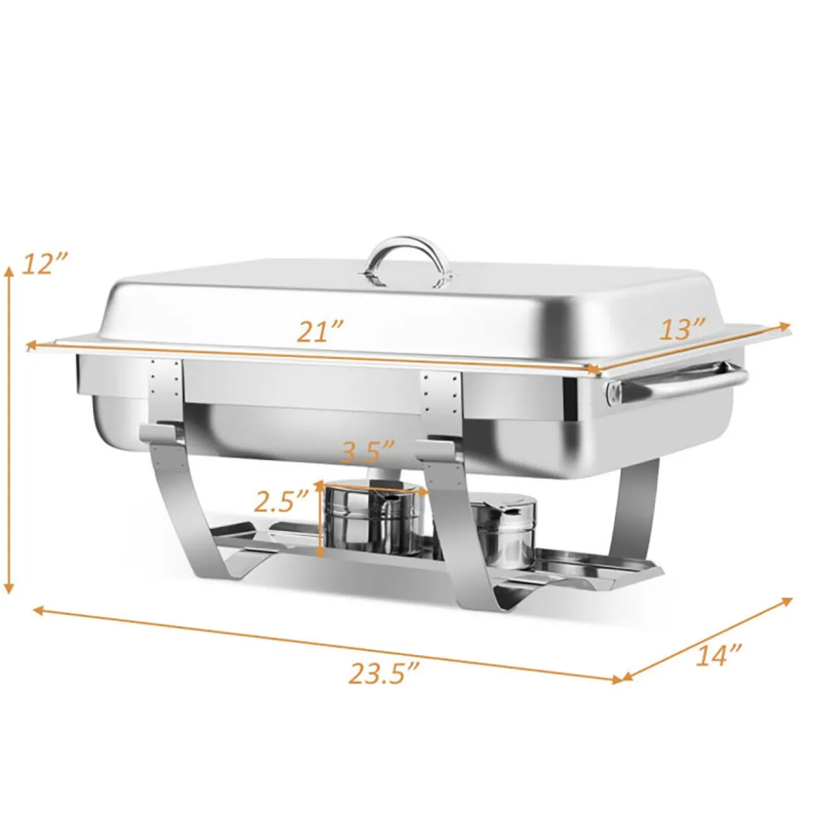 9 Qt Stainless Steel Chafing Dish (Set of 2)