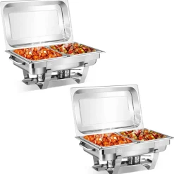 9 Qt Stainless Steel Chafing Dish (Set of 2)