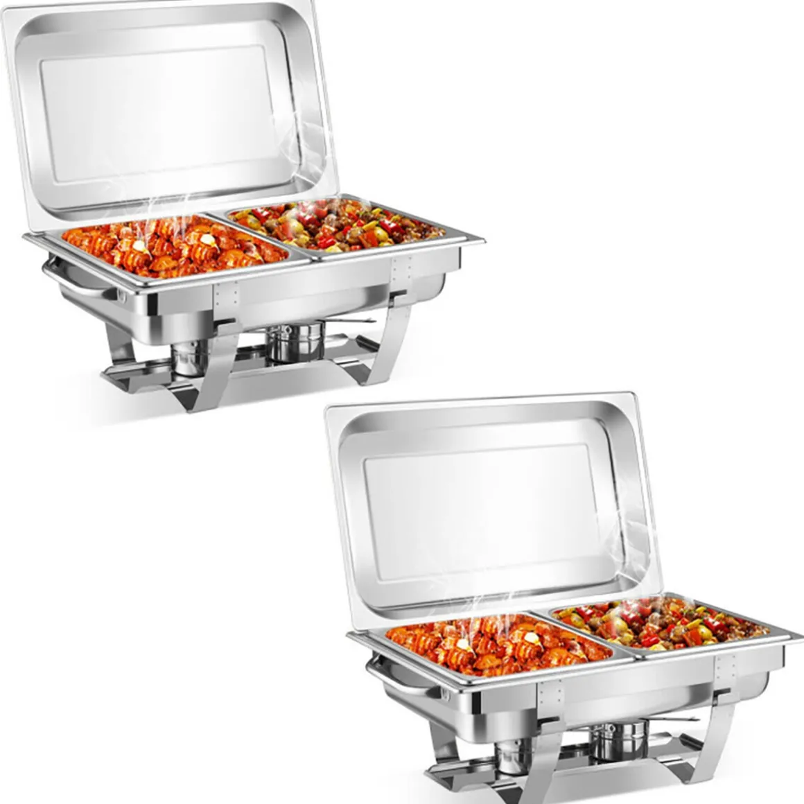 9 Qt Stainless Steel Chafing Dish (Set of 2)
