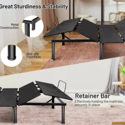 Adjustable Bed Base Frame with Head and Foot Incline
