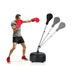 Adjustable Freestanding Punching Bag with Boxing Gloves
