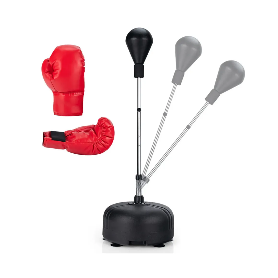Adjustable Freestanding Punching Bag with Boxing Gloves