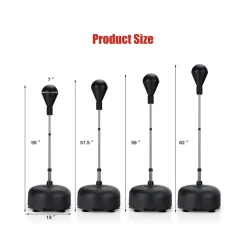Adjustable Freestanding Punching Bag with Boxing Gloves