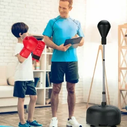 Adjustable Freestanding Punching Bag with Boxing Gloves