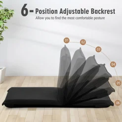 Adjustable 6-Position Folding Floor Chair