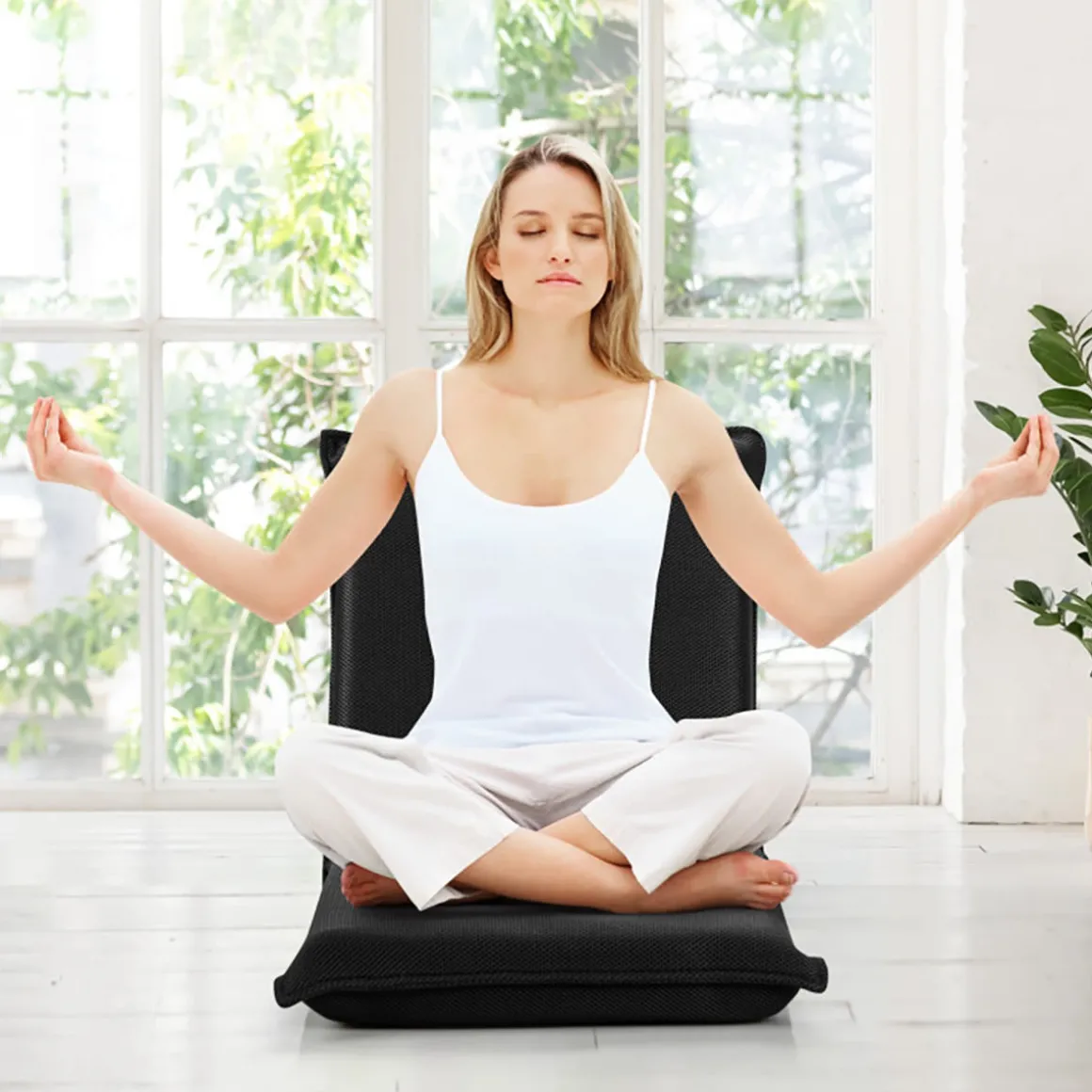 Adjustable 6-Position Folding Floor Chair