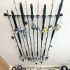 All Weather Aluminum 10 Fishing Rod Wall or Ceiling Rack
