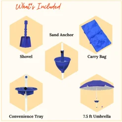 All-in-One Anchor Table Beach Umbrella