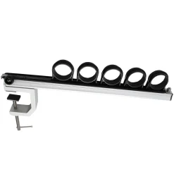 Aluminum Clamp-On Fly Fishing Rod Holder for Truck with 5 Rod Storage