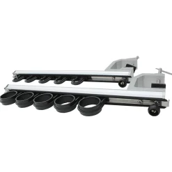 Aluminum Clamp-On Fly Fishing Rod Holder for Truck with 5 Rod Storage