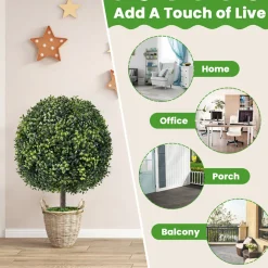 Artificial Ball Trees with Natural Look (Set of 2)