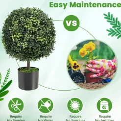 Artificial Ball Trees with Natural Look (Set of 2)