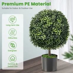 Artificial Ball Trees with Natural Look (Set of 2)