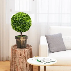 Artificial Ball Trees with Natural Look (Set of 2)