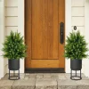 Artificial Cedar Topiary Ball Trees (Set of 2)