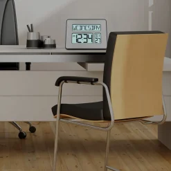 Atomic Digital Wall Clock w/White Backlight