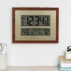 Atomic Digital Wall Clock with Moon Phase