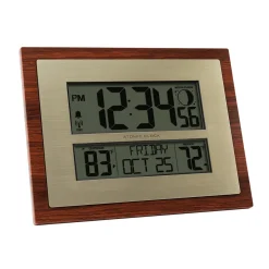 Atomic Digital Wall Clock with Moon Phase