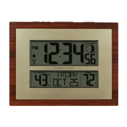 Atomic Digital Wall Clock with Moon Phase