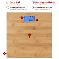 Bamboo Bathroom Scale