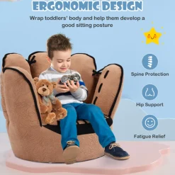 Baseball Glove Shaped Kids Upholstered Sofa