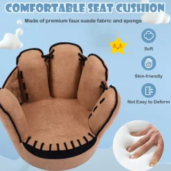 Baseball Glove Shaped Kids Upholstered Sofa