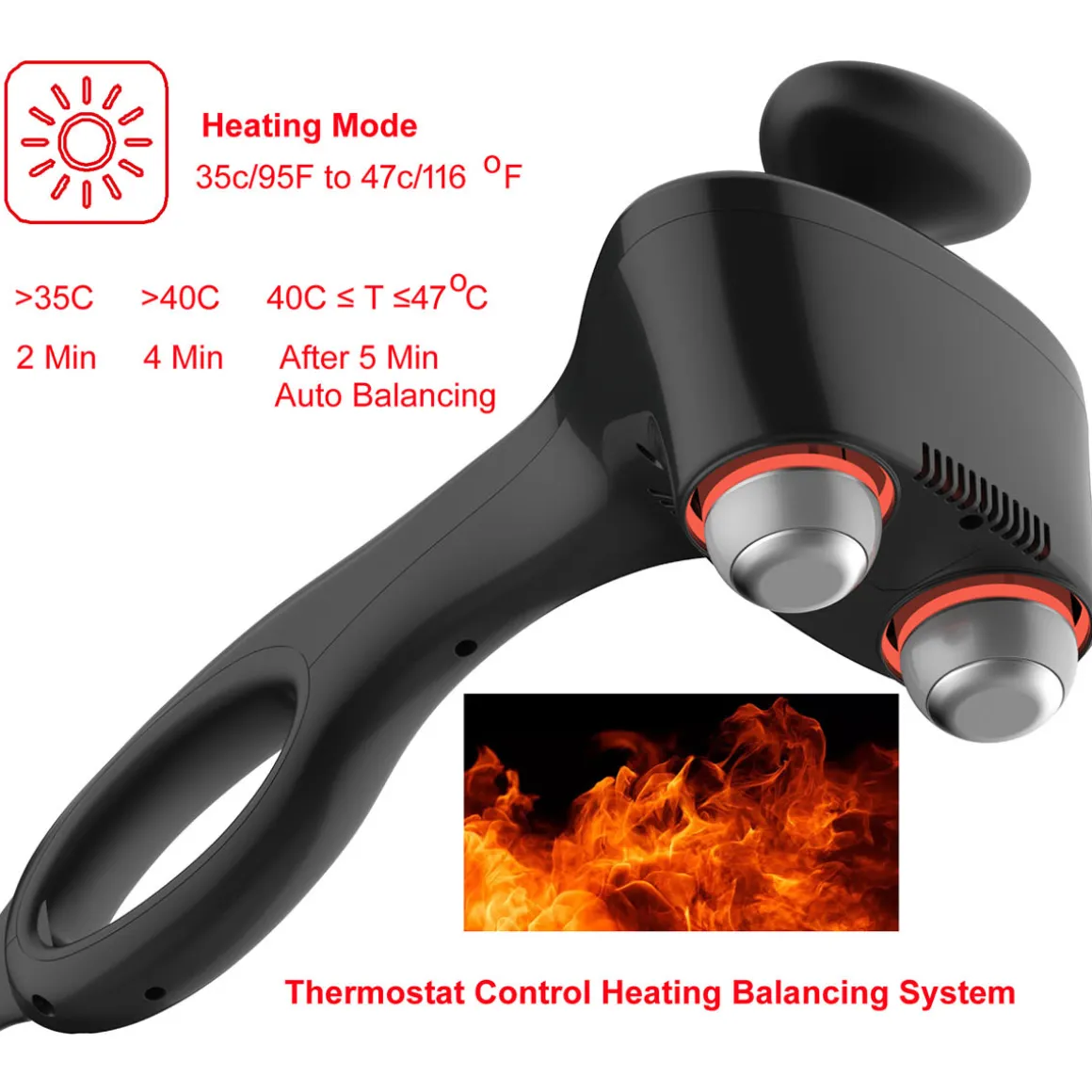 Bionic-Point Heat and Cold Percussion Massager