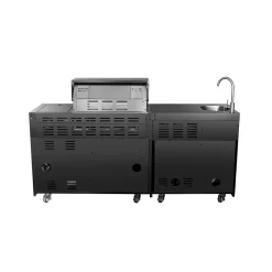 Black Stainless Steel Outdoor Grill Island