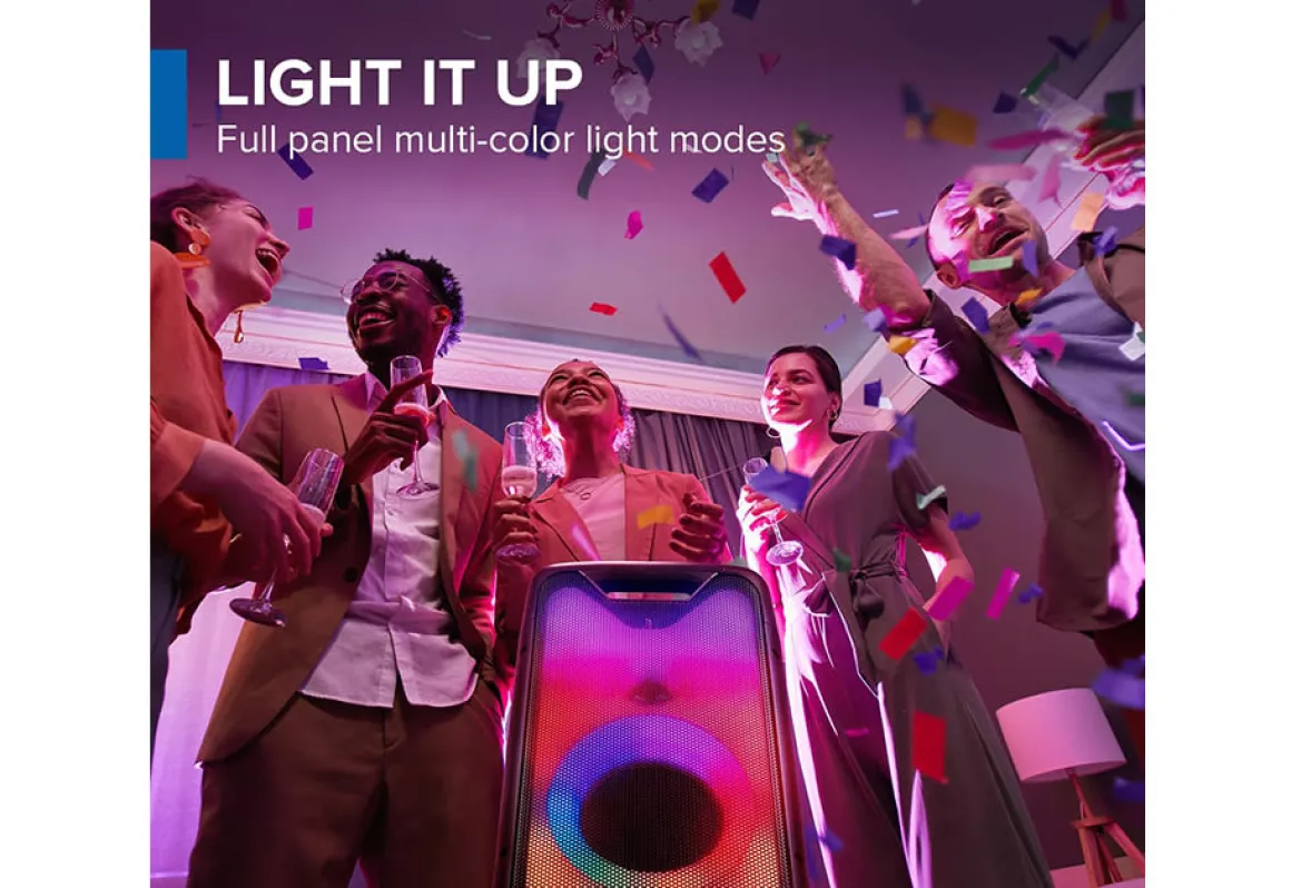 Bluetooth Party Speaker with LED Lights