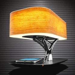 Bonsai Bluetooth Speaker Lamp with Wireless Charging Pad by Sharper Image