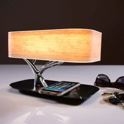 Bonsai Bluetooth Speaker Lamp with Wireless Charging Pad by Sharper Image