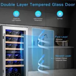 30-Bottle Dual Zone Freestanding Wine Cooler