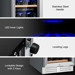 30-Bottle Dual Zone Freestanding Wine Cooler