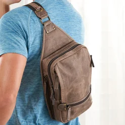 Buffalo Leather Sling Bag
