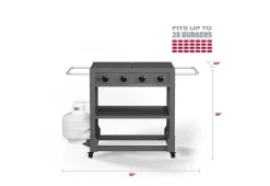 4-Burner Outdoor Griddle with Cover