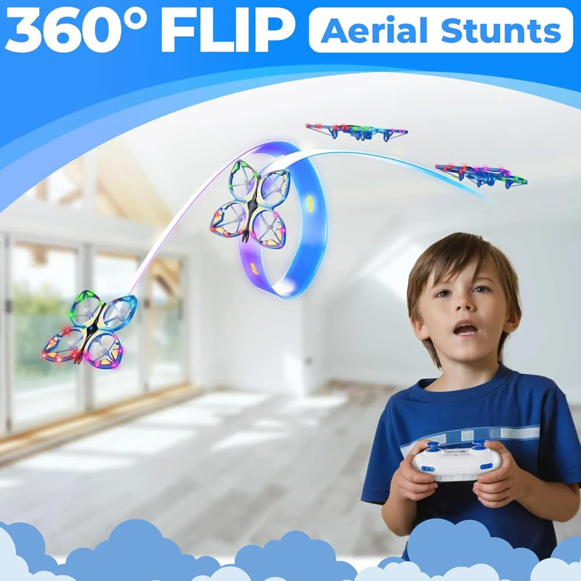 Butterfly Drone with LED Light Effects