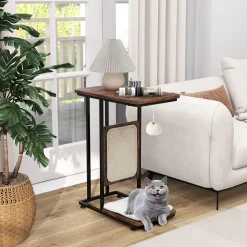 Cat Tree Side Table with Scratching Board