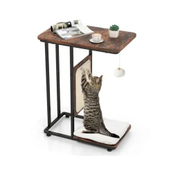 Cat Tree Side Table with Scratching Board