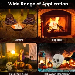 Ceramic Fireproof Fire Pit Skull
